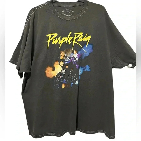 Prince Purple Rain The Revolution 1984 Mens Vintage Gray Classic T-Shirt Size XL - Picture 1 of 6
